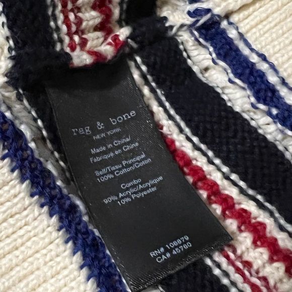 NWT $325 rag & bone | Dale Vee | Academia | V-Neck Cableknit Cropped Sweater - Picture 10 of 12